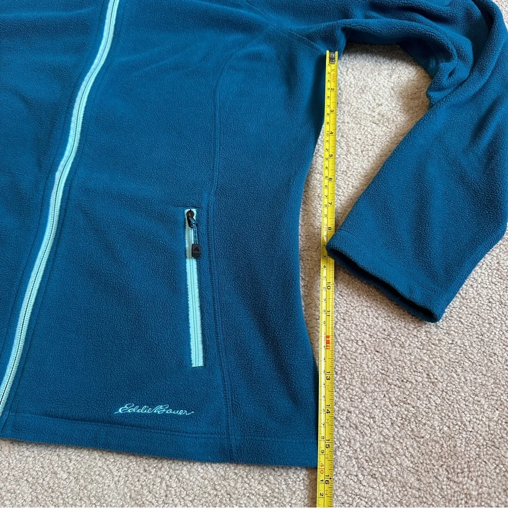 Eddie Bauer First Ascent full zip fleece jacket - teal sz Med - Picture 10 of 12